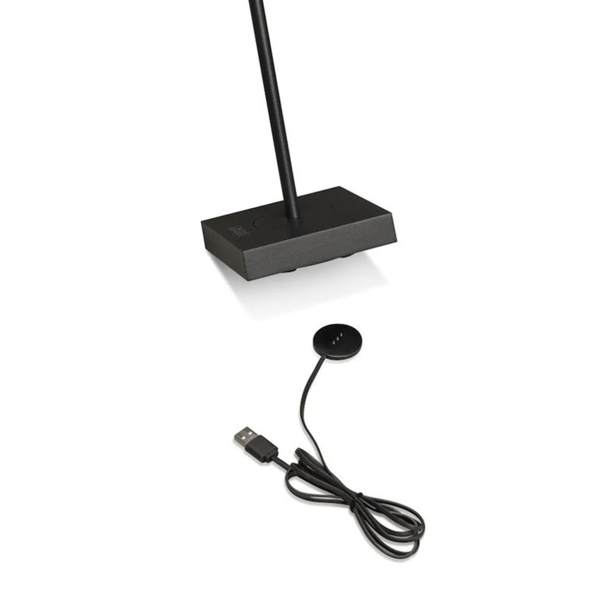 Scilla bordlampe 27 cm IP54 oppladbar USB - Svart