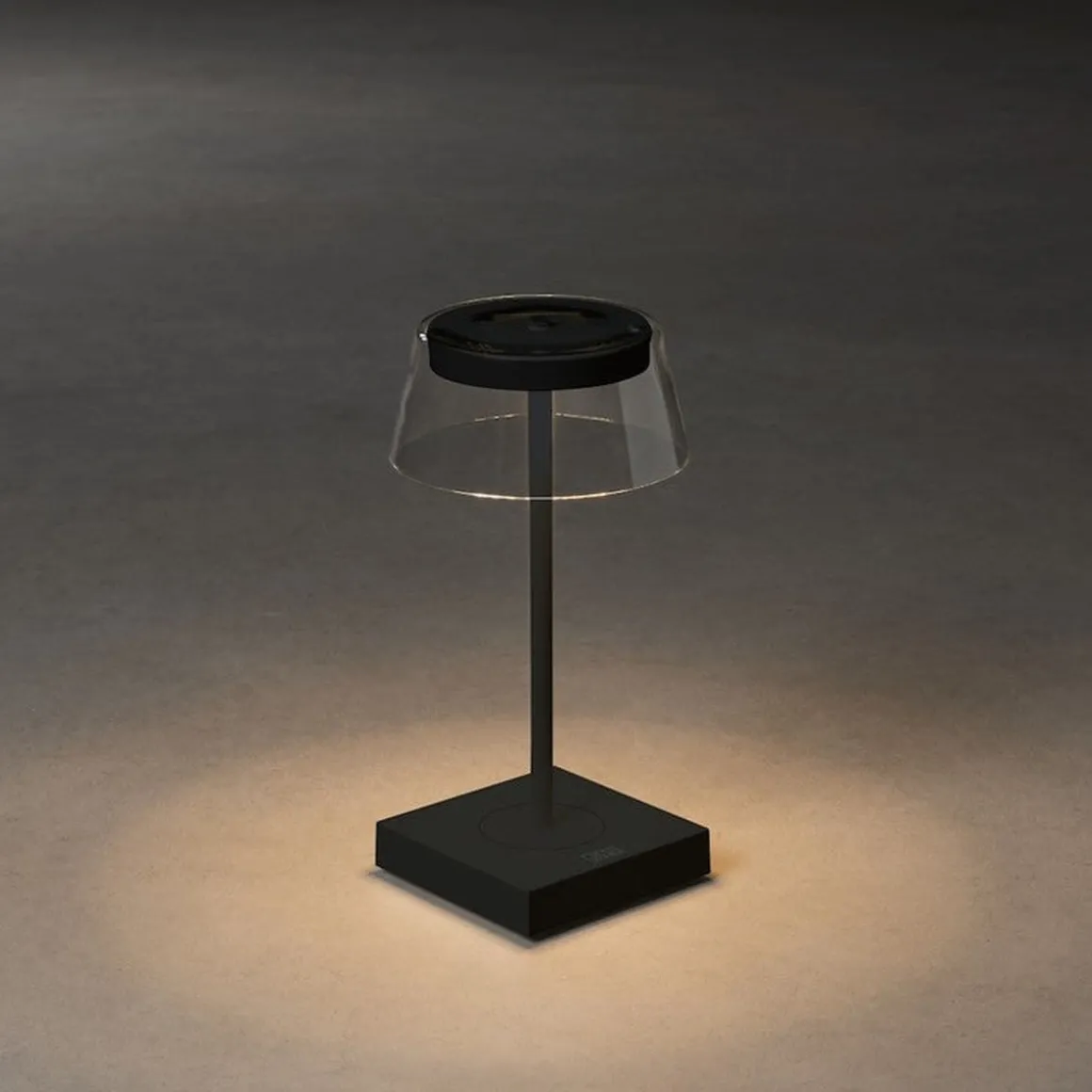 Scilla bordlampe 27 cm IP54 oppladbar USB - Svart