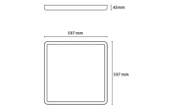 Sense Surface 600 taklampe 28W 4000K IP20 IK10 m/PIR Sensor - Hvit