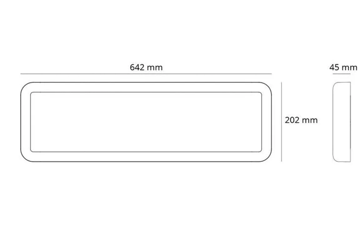 Sense Surface 640 taklampe 18W 2700K IP20 IK10 Dimbar - Hvit