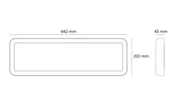 Sense Surface 640 taklampe 18W 3000K IP20 IK10 Dimbar - Hvit