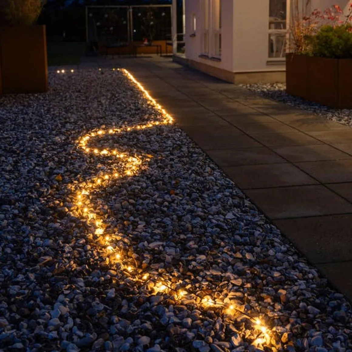 ShineLine 200 amber micro led slynge 20 meter IP44 - Utendørs