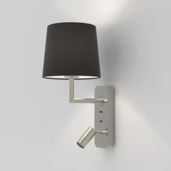 Side by Side vegglampe med skjerm