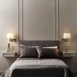 Side by Side vegglampe med skjerm