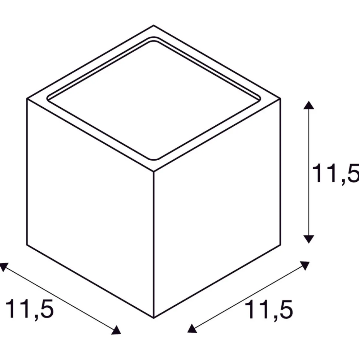 Sitra cube vegglampe utendørs opp/ned IP44