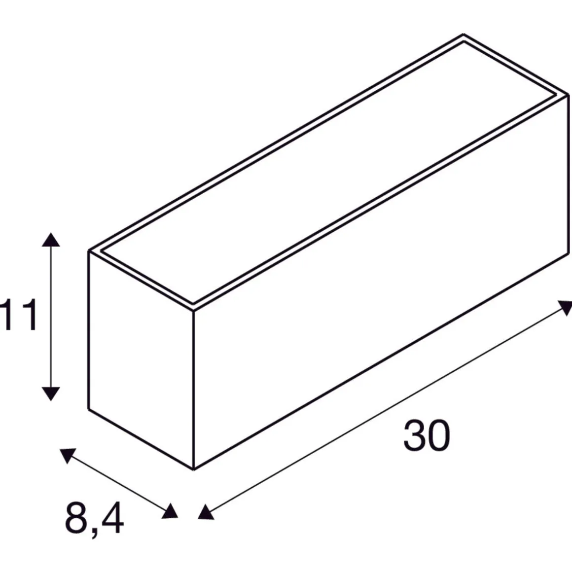Sitra L vegglampe utendørs opp/ned 24W 3000/4000 Kelvin IP65