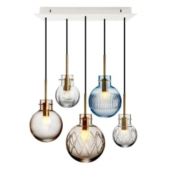 Skjærgård Krystallkuler 5 stk - Hvit Baldakin