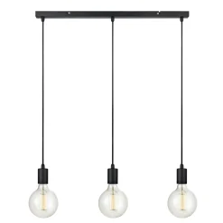 Sky pendel rett 3 lys - Svart - Svart