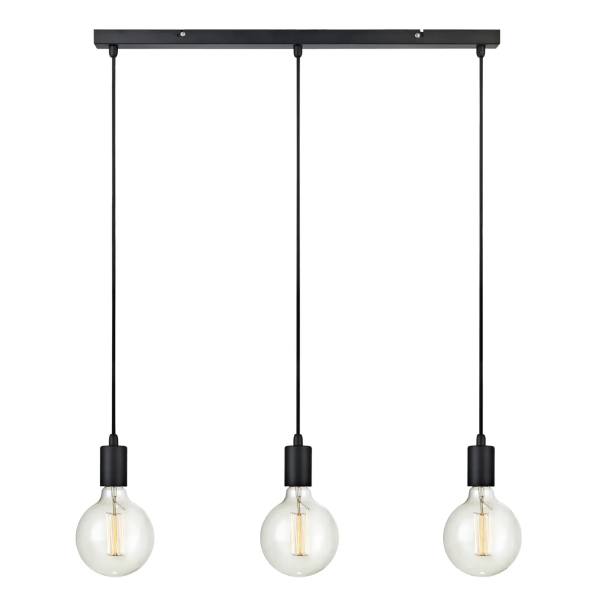 Sky pendel rett 3 lys - Svart - Svart