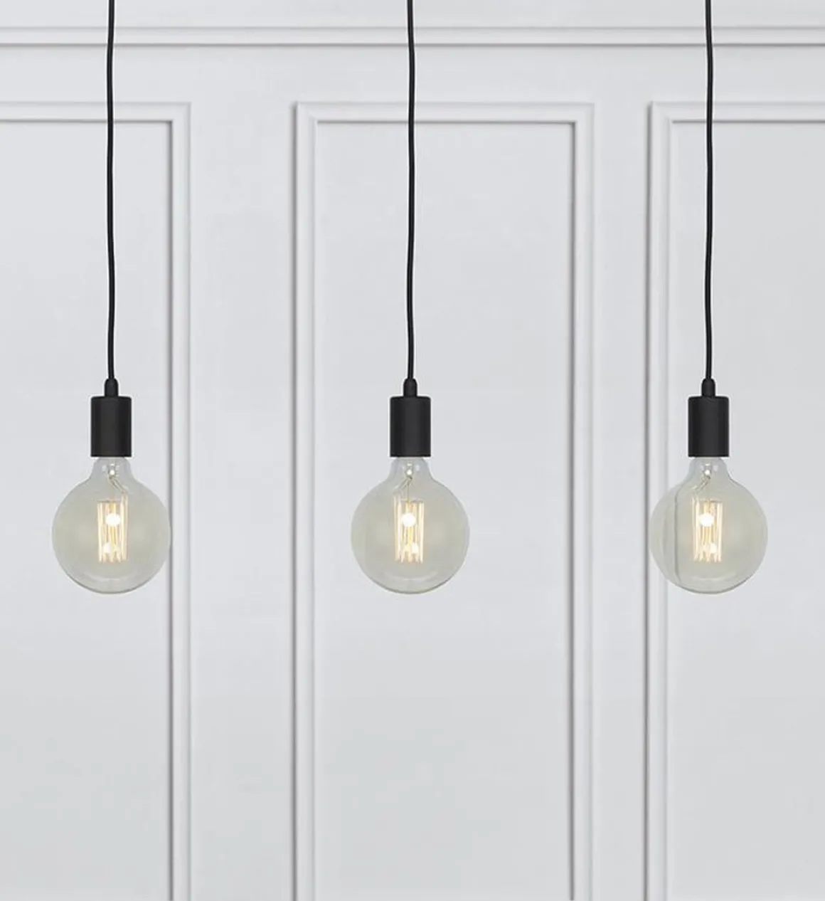 Sky pendel rett 3 lys - Svart - Svart