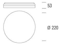 Slice Circle 220 taklampe IP54 2700/3000 Kelvin 10/15W Dimbar - Hvit