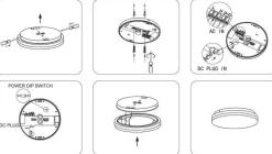 Slice Circle 220 taklampe IP54 2700/3000 Kelvin 10/15W Dimbar - Hvit