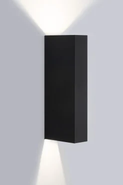 Slim Flex utendørs vegglampe IP65 2x4,6W Dimbar 3000K - Svart