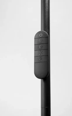 Slim uplight gulvlampe med leselys og fjernkontroll