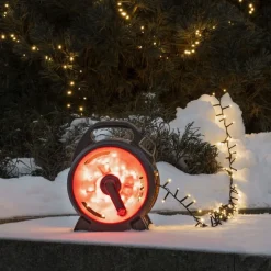 Slynge 1200 LED, 37 meter julelys på trommel IP44 - Varmhvit