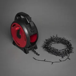 Slynge 600 LED 42 meter julelys på kabeltrommel IP44 - Varmhvit