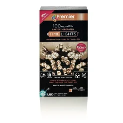 Slynge med 100 varmhvite led på batteri