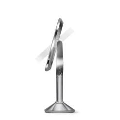 Sminkespeil trio med lys, sensor og oppladbart - Børstet stål