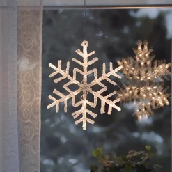 Snøfnugg 30 cm - Varmhvit