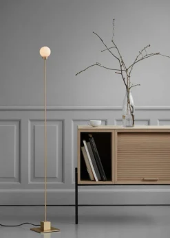 Snowball Gulvlampe - Messing