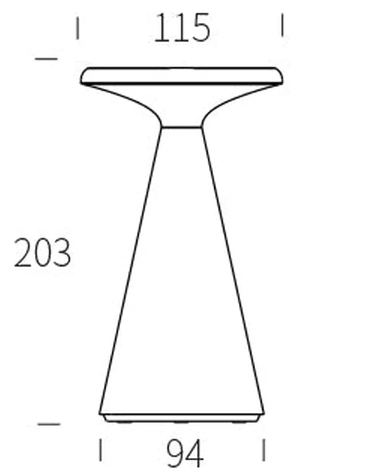Solar Dio bordlampe 1,6W 2700 Kelvin IP44 utendørs med solcelle