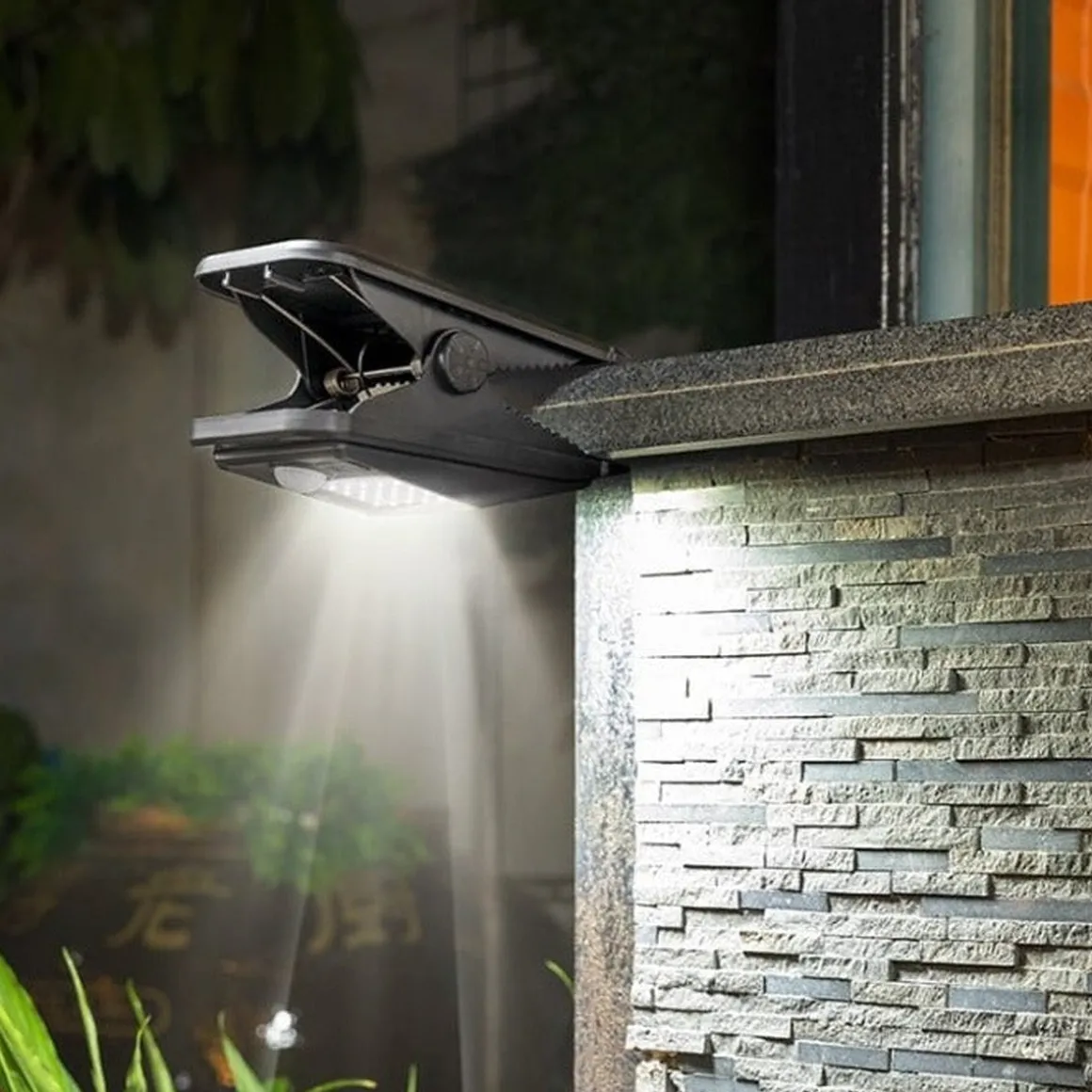 Solar Sensor clips vegglampe utendørs 4W 3000K IP65 - Solcelle