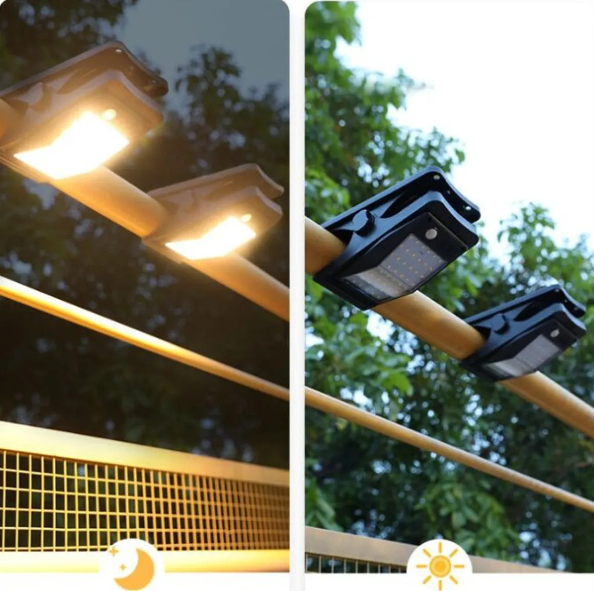 Solar Sensor clips vegglampe utendørs 4W 3000K IP65 - Solcelle