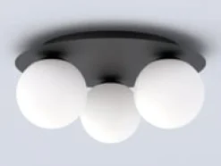 Solar taklampe 3 lys - Svart/Opal