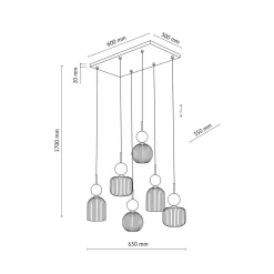 Sophia takpendel 6-lys