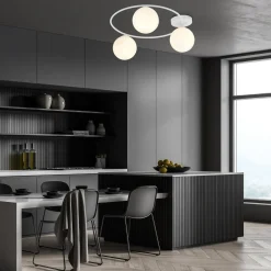 Sopra taklampe 3-lys - Hvit/Opal