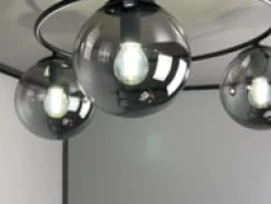 Sopra taklampe 3-lys - Svart/Opal