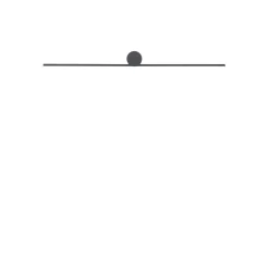 Spin vegglampe small 66 cm 9W 3000K - Svart