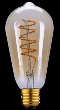 Spiral filament lanterne E27 4W dimbar - Amber