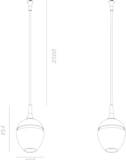 Split takpendel 9 cm