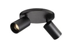 Spoton Circle takspot 2 lys GU10 - Svart