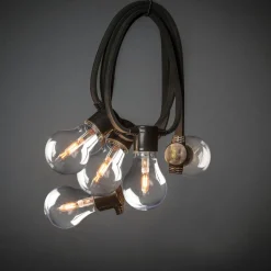 Startsett Lysslynge 10 lys med tykk ledning - Amber