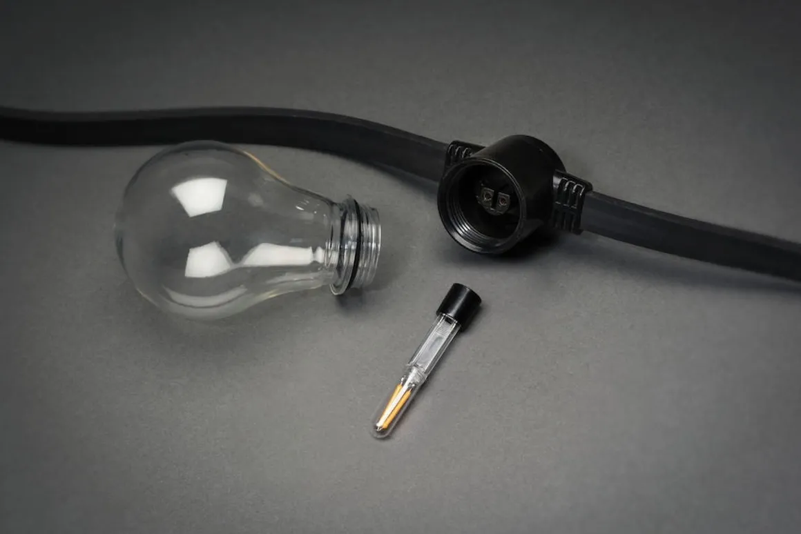 Startsett Lysslynge 10 lys med tykk ledning - Amber