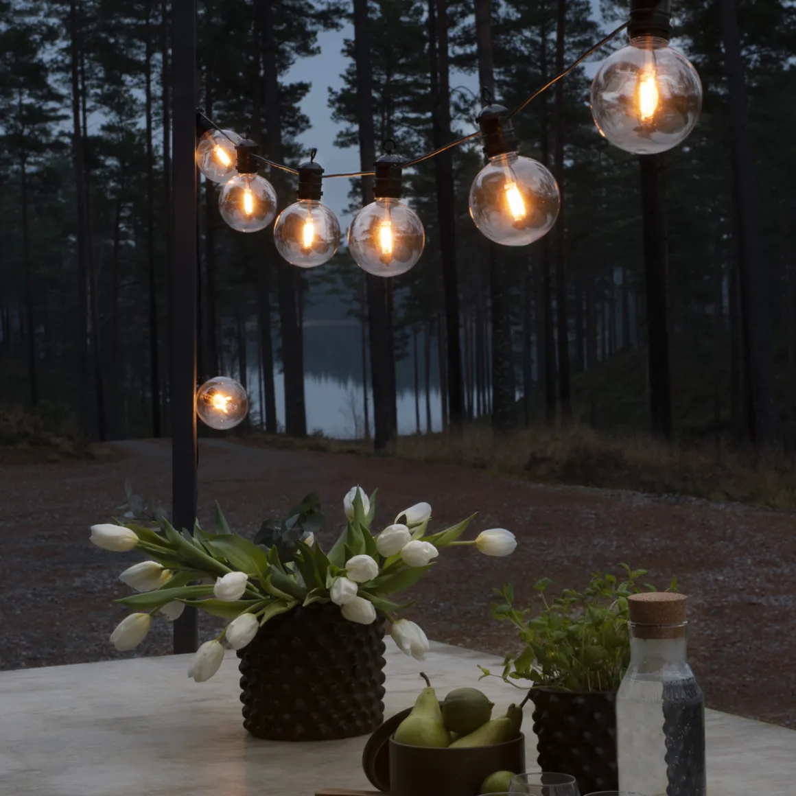 Startsett Lysslynge 10 lys utskiftbar - Amber