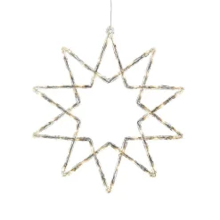 Stjerne med 60 varmhvite LED 58 cm IP44 utendørs