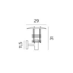 Stockholm vegglampe 280