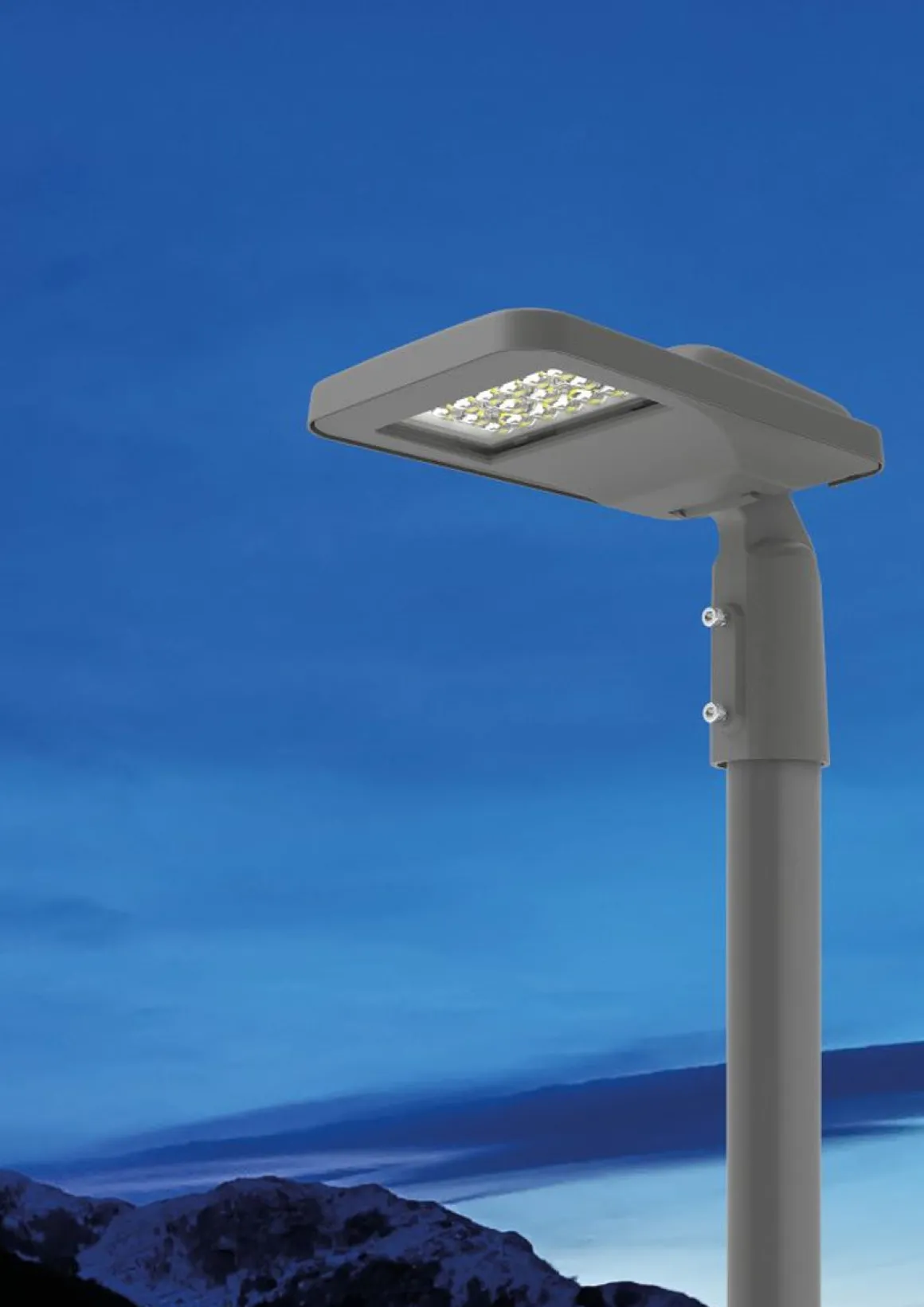 Stolpearmatur 50W 4000 Kelvin - Antrasitt grå