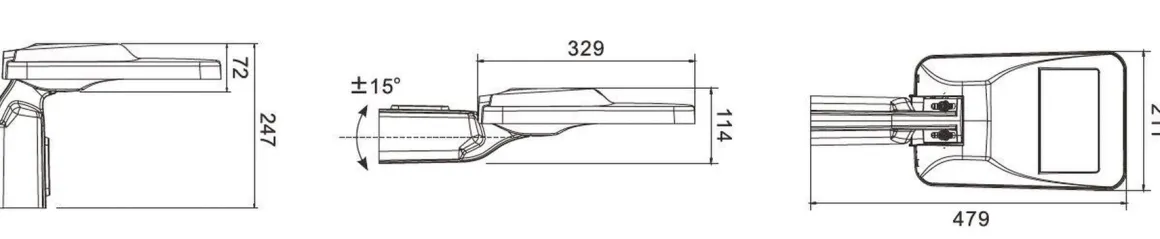 Stolpearmatur 50W 4000 Kelvin - Antrasitt grå