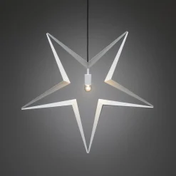 Stor adventstjerne i metall 80cm - hvit