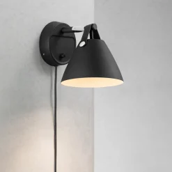 Strap vegglampe - Svart