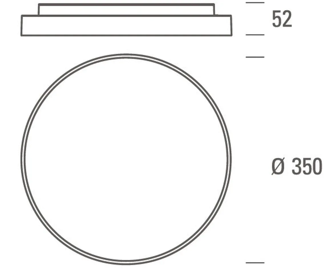 Stripe Trim 350 taklampe IP54 2700/3000 Kelvin 18/24/32W Dimbar