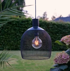 Sunlight solcelle pendel large utendørs m/sensor - Svart