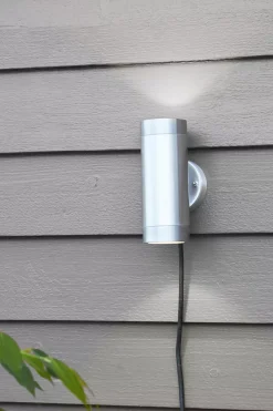 Sylinder vegglampe aluminium - Garden 24 - Krom