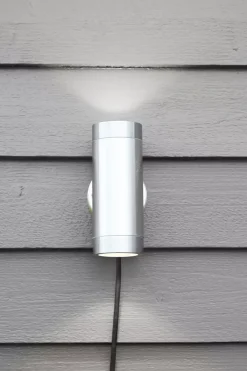 Sylinder vegglampe aluminium - Garden 24 - Krom