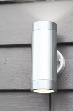 Sylinder vegglampe aluminium - Garden 24 - Krom