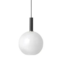 Taklampe Collect Opal Sphere-High Socket svart